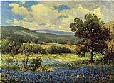 Robert Wood Canvas Paintings - Fields of Blue